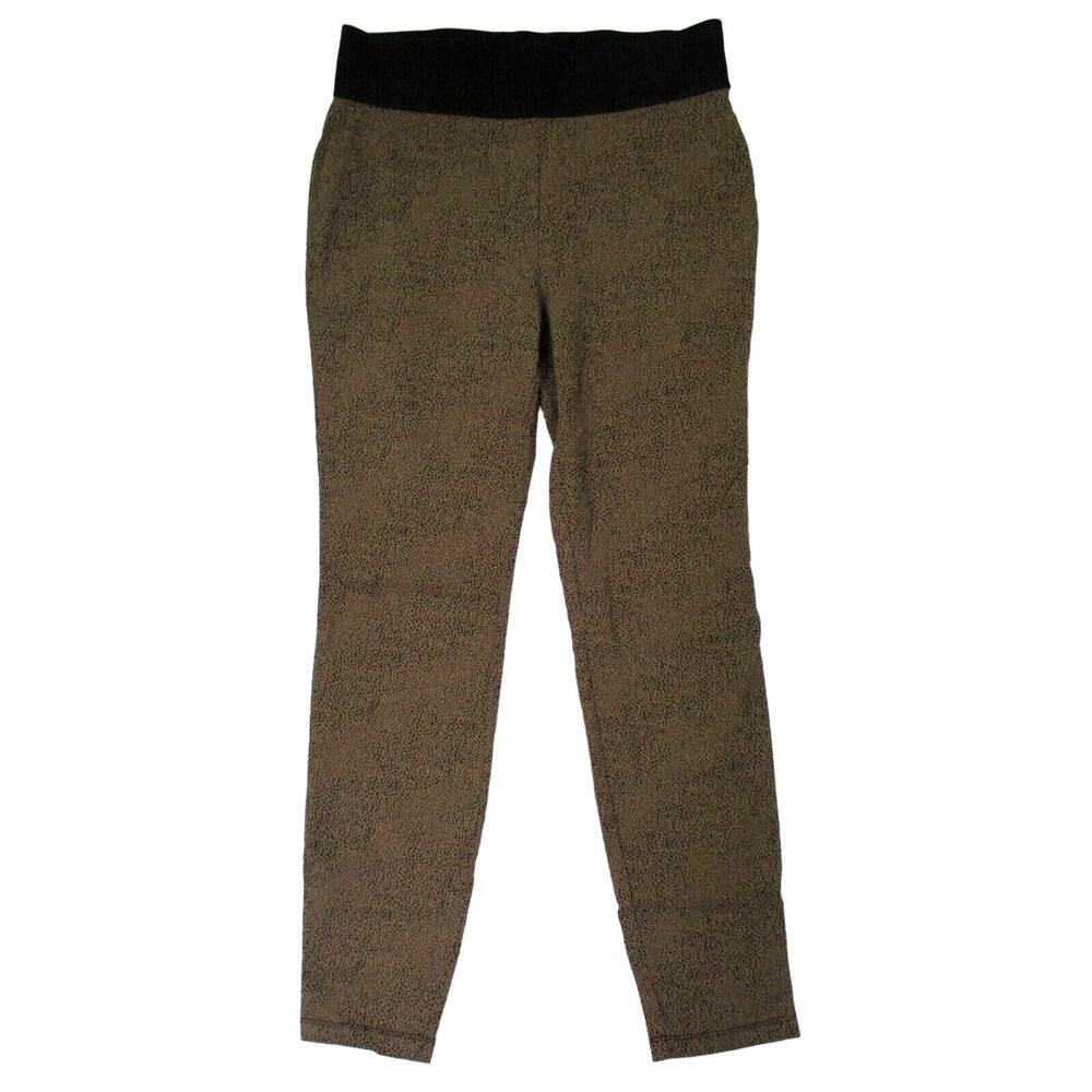 Soft Surroundings Leggings Womens Medium Animal Print Brown Black 2AB10 31x29